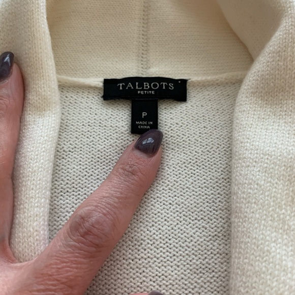 NEW Talbots Shawl Collar Duster - Colorblock Sz PS - Picture 4 of 9